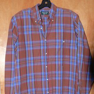 Oakton Medium Tall 1980’s Grunge Punk Emo Long Sleeve Button Up BOHO
